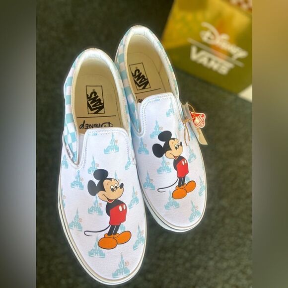 Vans Classic Slip-on Mickey Mouse Sneakers Walt Disney World Mens Size 10 - Picture 4 of 13